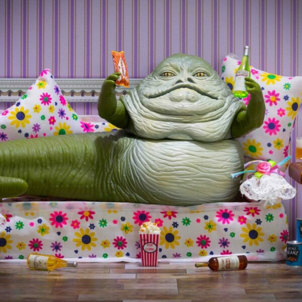 Jabba on the sofa